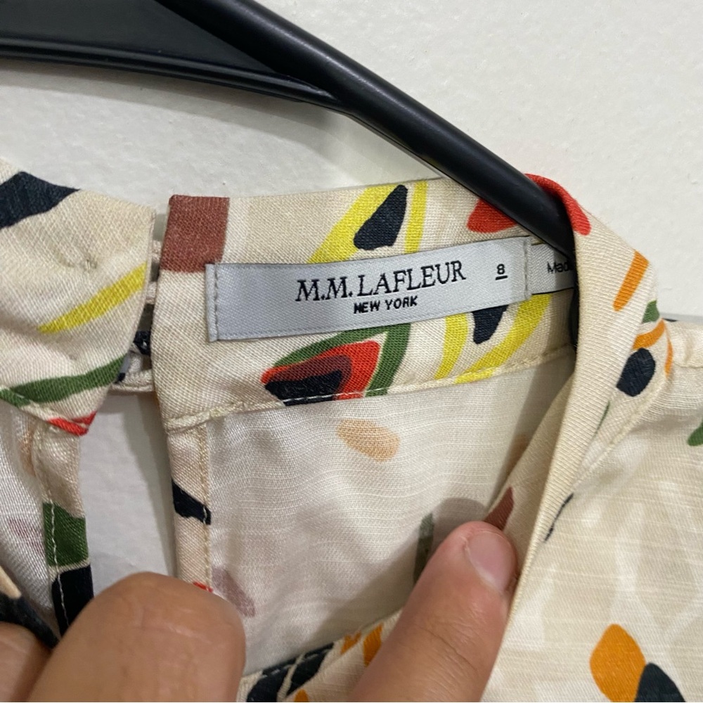 MM Lafleur Oona Dress Rhythm Print Artsy‎ Sleeveless Size 8 - Picture 4 of 7